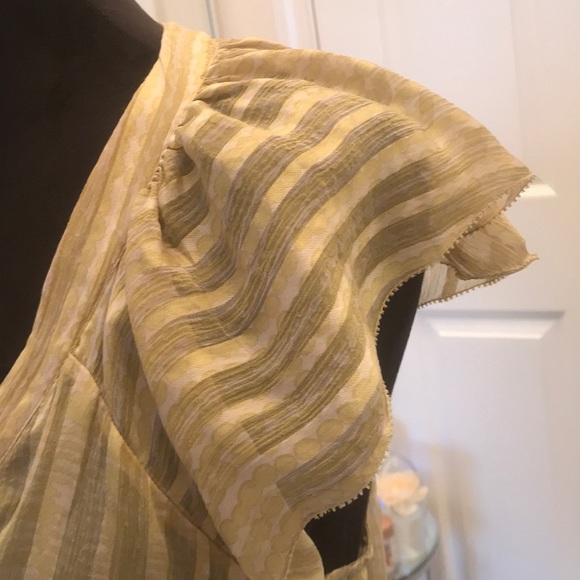 BCBG MAXAZRIA 100% SILK Ruffle Wrap Blouse - Picture 5 of 8